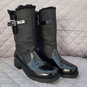 Trotters Women's Black Winter Rain Boots